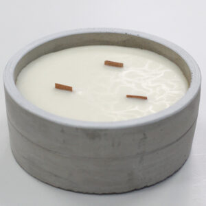 Large Concrete Wooden Wick Candles